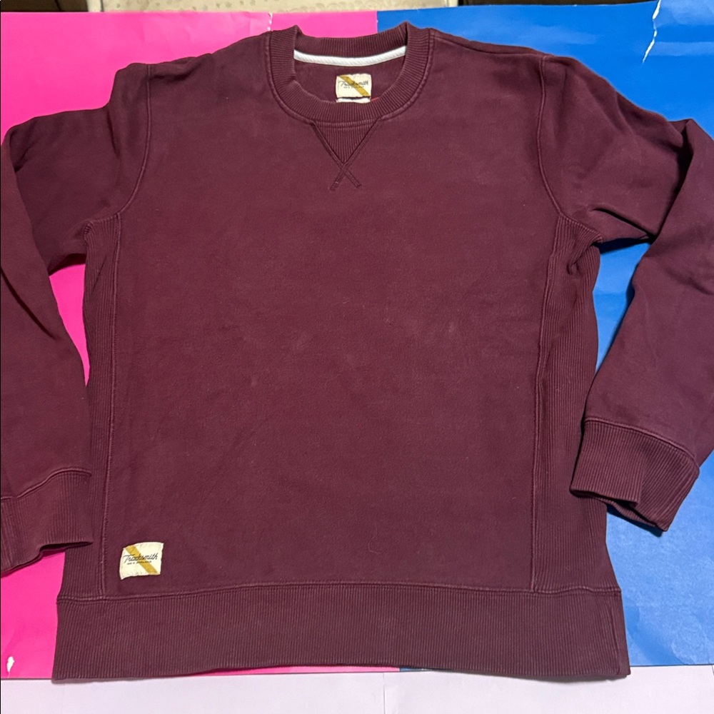 Tracksmith Trackhouse Crew - Wine - Men's Size Medium